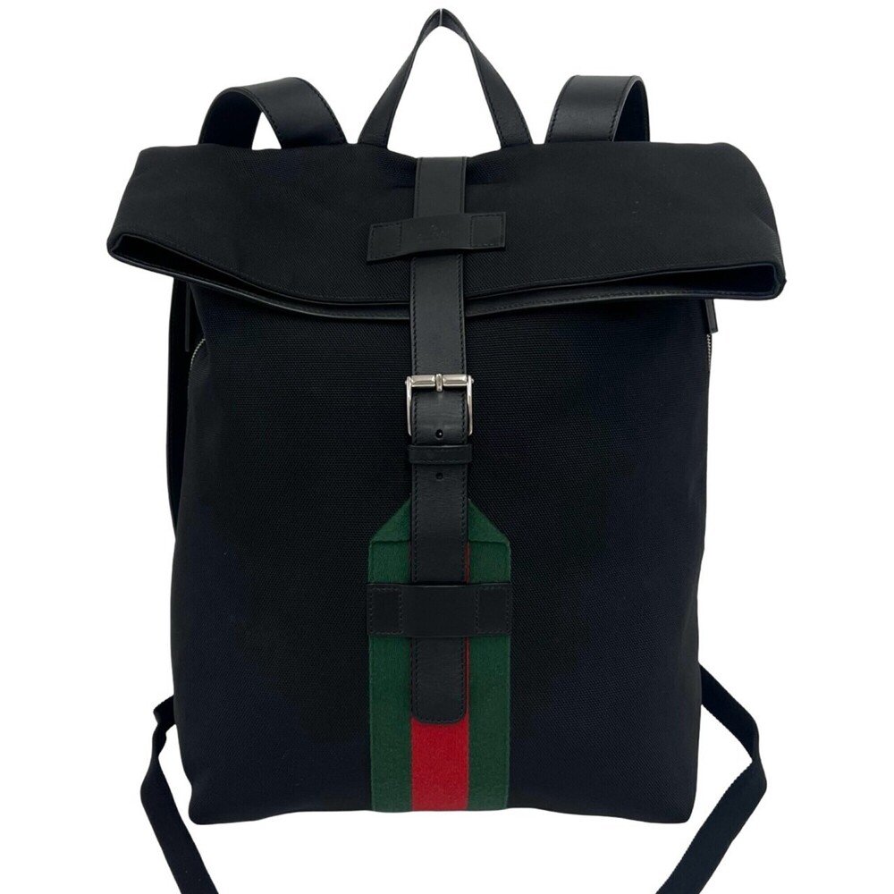 GUCCI Authentic Black Leather Backpack